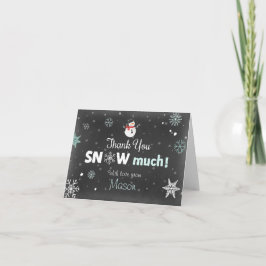Cartões de agradecimentos Winter Onederland Snowma