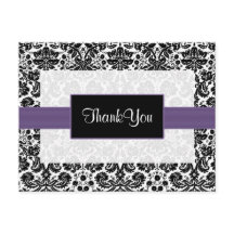 Cartões de Agradeço roxos