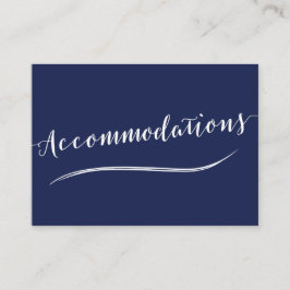 Cartões De Alojamento De Casamento Branco Azul De 