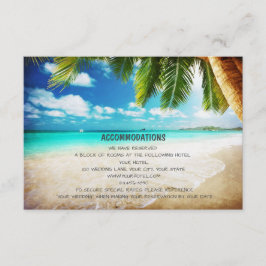 Cartões de Alojamento de Casamento de Praia de Ilh
