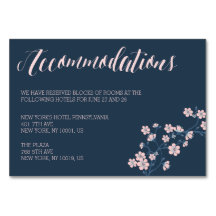 Cartões De Alojamento De Casamento Floral Romântic