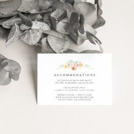 Cartões De Alojamento De Hotel Airy Floral Wedding