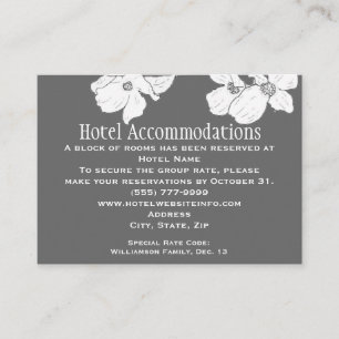Cartões de alojamento do Hotel Dogwood White Vinta