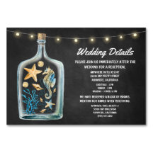 Cartões de alojamento em Recepção de casamento náu