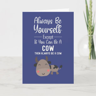 Cartões de Amante de Vaca Fofos Humor de Animais d