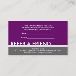 Cartões de amigo simples roxo cinza ameixa