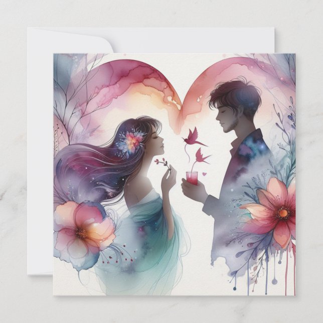 Cartões de Amor Feliz Dia dos Namorados (Frente)