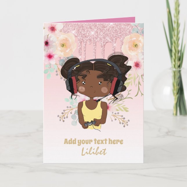 Cartões de Aniversário da Princesa Melanina para t (Frente)