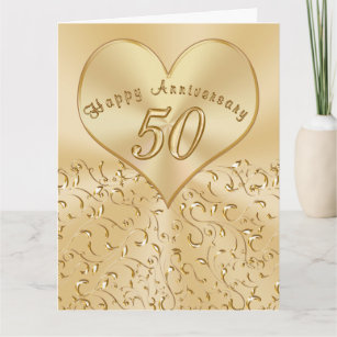 Cartões de aniversário de 50 casamentos, 3 tamanho