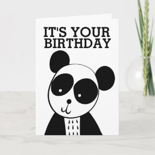 CARTÕES DE ANIVERSÁRIO DE BURACO DE PANDA CUTA