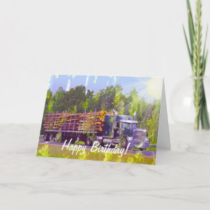 Cartões de aniversário de camionistas legal