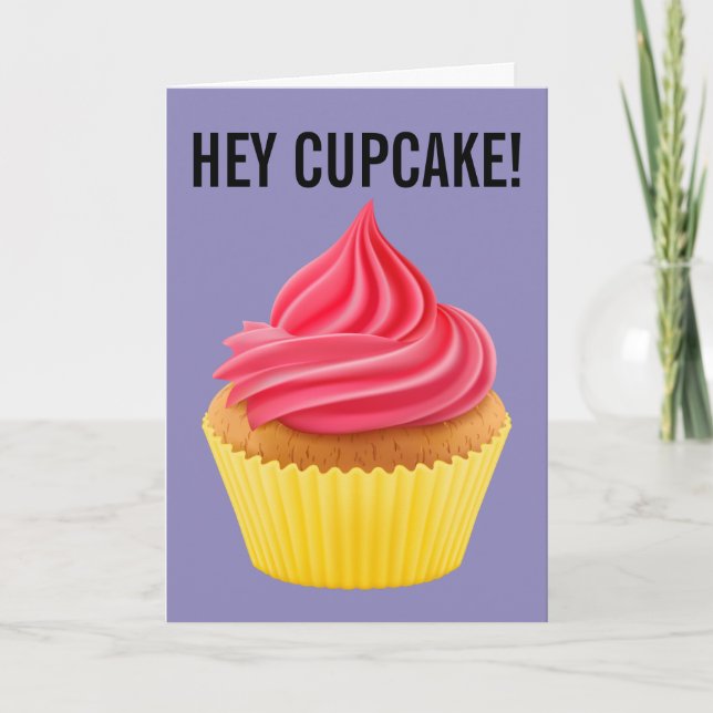 CARTÕES DE ANIVERSÁRIO DE CUPCAKE (Frente)