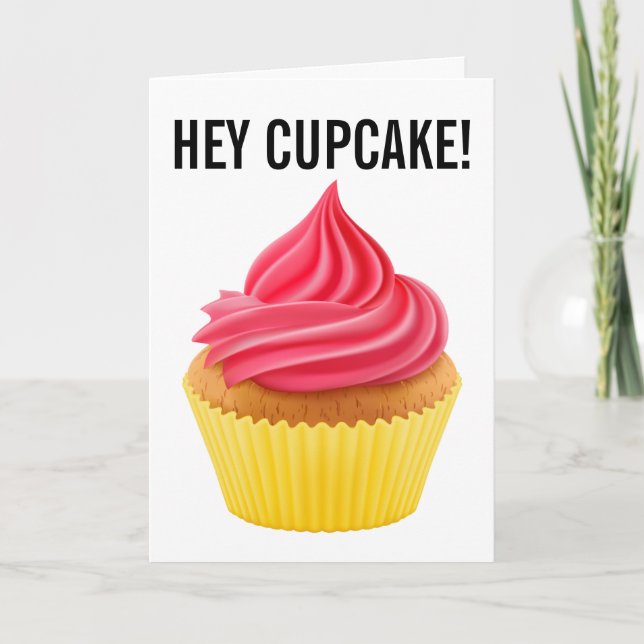CARTÕES DE ANIVERSÁRIO DE CUPCAKE (Frente)