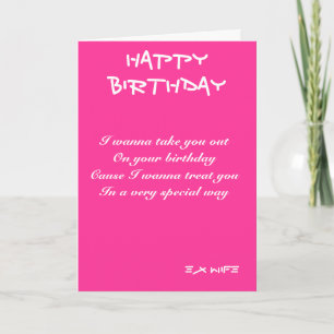 Cartões de aniversário de ex-mulher. Quero te ti