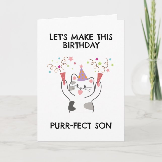 cartões de aniversário de gatinhos engraçados (Frente)