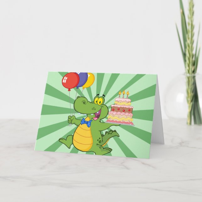 Cartões de Aniversário de Gator Bonito (Frente)