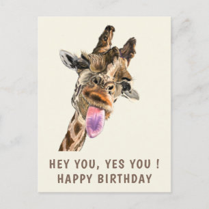 Cartões de Aniversário de Girafa Engraçados