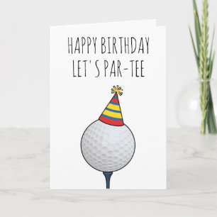 cartões de aniversário de golfe engraçados