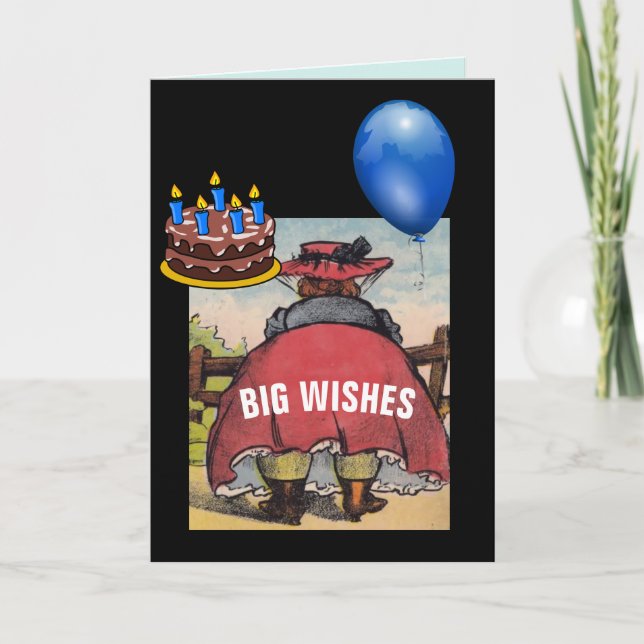 CARTÕES DE ANIVERSÁRIO DE GRANDE BUMBUM PARA MULHE (Frente)