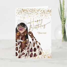 Cartões de Aniversário de Mulher Afro-Americana