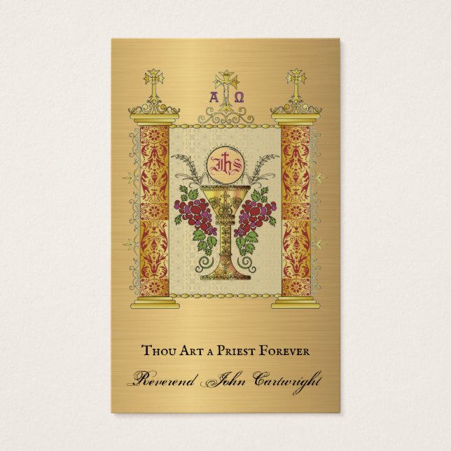 CARTÕES DE ANIVERSÁRIO DE ORDENAÇÃO DE PADRE CATÓL (Frente)