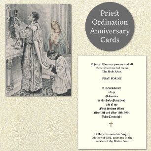 CARTÕES DE ANIVERSÁRIO DE ORDENAÇÃO DE PADRE CATÓL