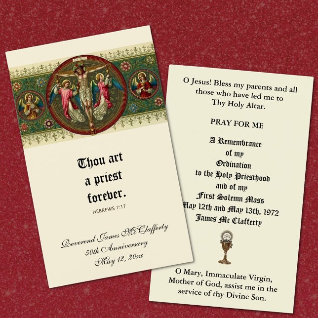 CARTÕES DE ANIVERSÁRIO DE ORDENAÇÃO DE PADRE CATÓL (Criador carregado)