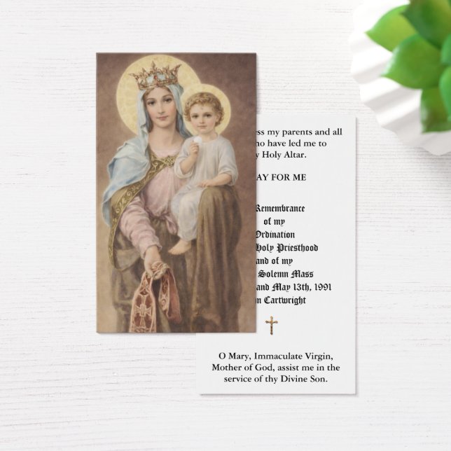 CARTÕES DE ANIVERSÁRIO DE ORDENAÇÃO DE PADRE CATÓL (Mesa)