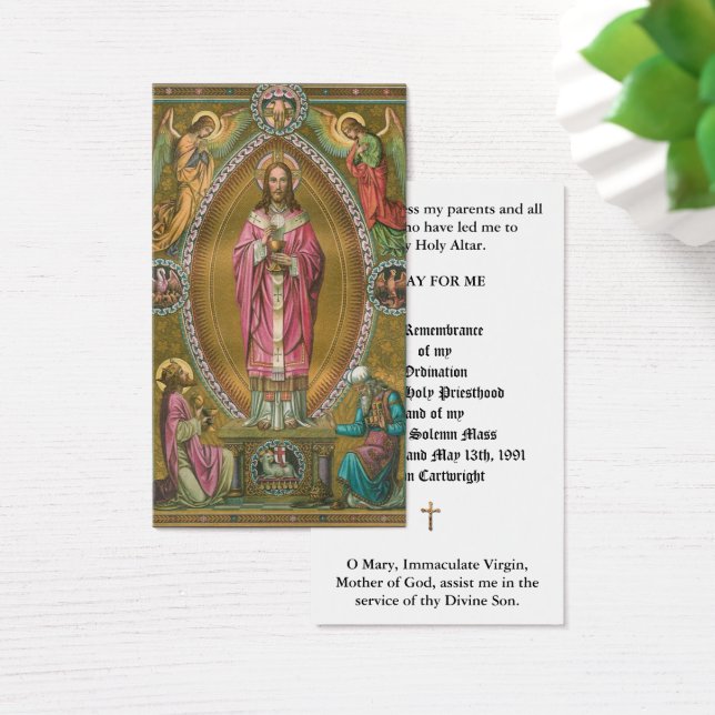 CARTÕES DE ANIVERSÁRIO DE ORDENAÇÃO DE PADRE CATÓL (Mesa)