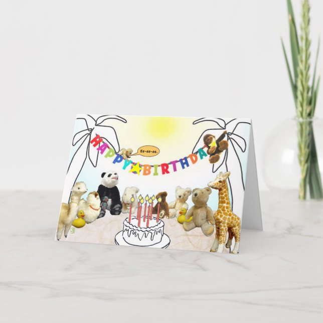 Cartões de Aniversário de Sete Velas (Frente)