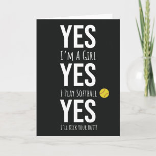 Cartões de aniversário de softball Atleta desporti