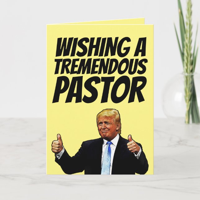 CARTÕES DE ANIVERSÁRIO DE TRUMP DO PASTOR DONALD (Frente)