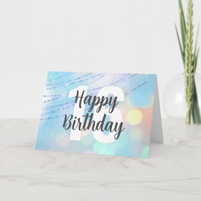 Cartões de Aniversário do Big Number Bokeday (Frente)