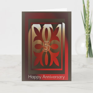 Cartões de Aniversário do Funcionário 5 Anos Verme