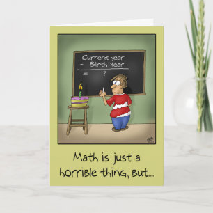 Cartões de aniversário engraçados: Birthday Math
