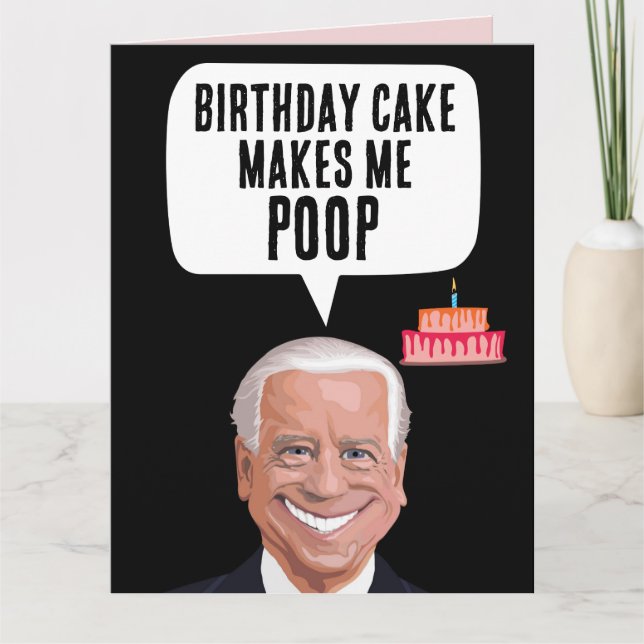 Cartões de aniversário engraçados de JOE BIDEN (Frente)