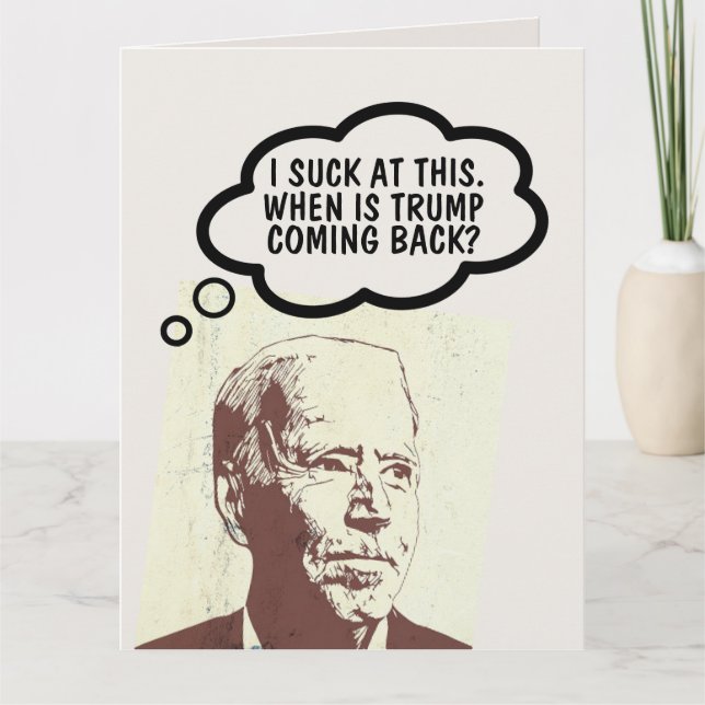 CARTÕES DE ANIVERSÁRIO ENGRAÇADOS DE JOE BIDEN PAR (Frente)