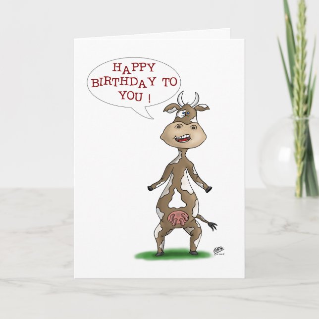 Cartões de Aniversário Engraçados: Um Aniversário  (Frente)