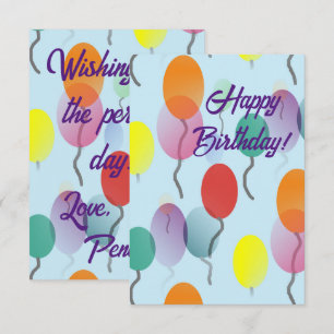 Cartões de Aniversário Feliz e Minimalista Colorid