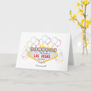 Cartões de aniversário felizes de Las Vegas