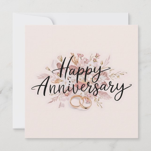 Cartões de Aniversário Felizes Elegante (Frente)