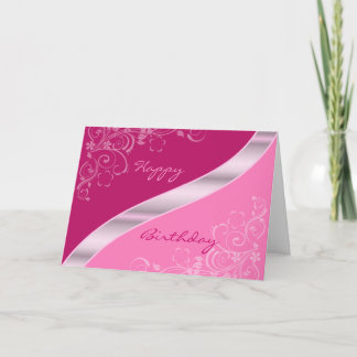 Cartões de aniversário florais elegantes