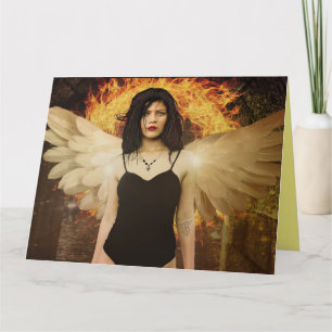 CARTÕES DE ANIVERSÁRIO GÓTICOS DE ARTE DE ANJO BON