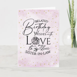 Cartões de Aniversário Minimalistas Atrasados para