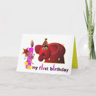 Cartões de aniversário para animais: Primeiro aniv