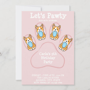 Cartões de Aniversário para Convite de Cão