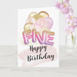 Cartões de Aniversário para Menina de 5 Anos