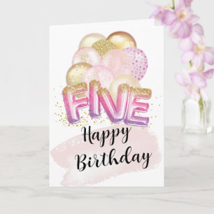 Cartões de Aniversário para Menina de 5 Anos