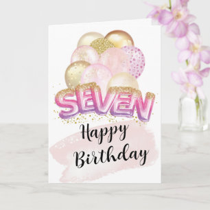 Cartões de Aniversário para Menina de 7 Anos