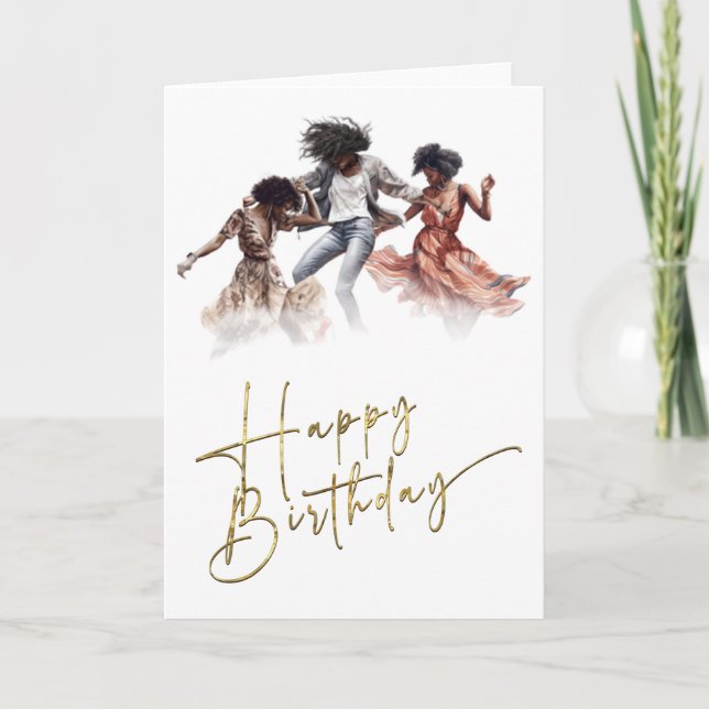 Cartões de Aniversário para Mulheres Afro-American (Frente)